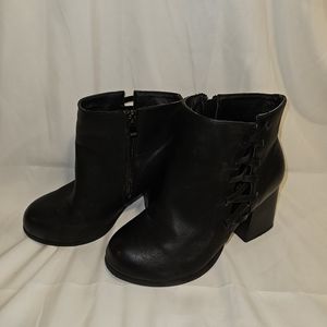 TORRID Black Faux Leather Bootie Ankle Boot Women's Size 8